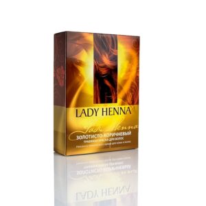 травяная краска для волос золотисто-коричневаяlady henna
