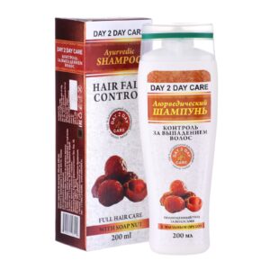 Аюрведический шампунь "Контроль за выпадением волос" с мыльным орехом, Day 2 Day Care, 200 мл