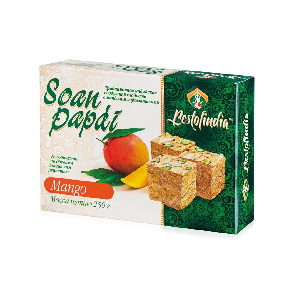 Индийская сладость Соан Папди «Soan Papdi» с манго Bestofindia, 250 г