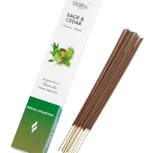 Благовония натуральные Шалфей и кедр (SAGE CEDAR) Aasha Herbals PREMIUM MASALA 10 шт Индия