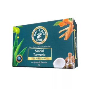 Мыло аюрведическое натуральное Сандал и Куркума Sandal Turmeric Day 2 Day 75г