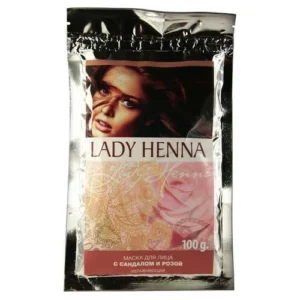 Маска для лица с сандалом и розой увлажняющая 100 гр Lady Henna