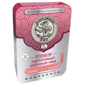 Чай прессованный черный молочный 6 шт*5 гр "Черный Дракон" жестяная упаковка