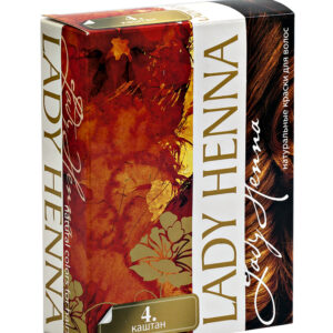 краска для волос на основе хны каштан lady henna