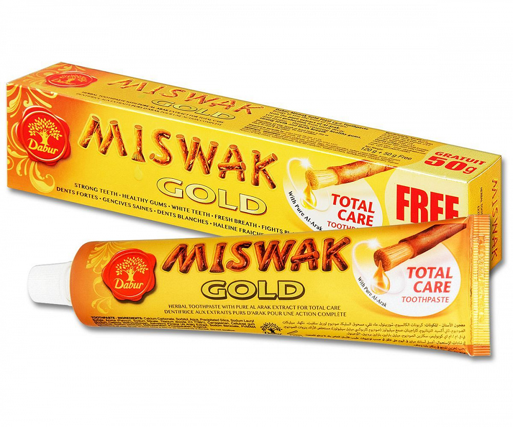 Зубная паста Мисвак ГОЛД Meswak Gold Dabur, 120+50 г Индия