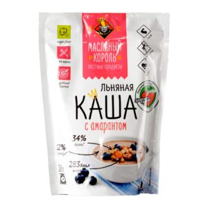 Льняная каша с амарантом — не требующая варки «Масляный король», 300 г