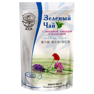 Зелёный чай с гвоздикой, лавандой и незабудкой «Черный Дракон» 100 гр