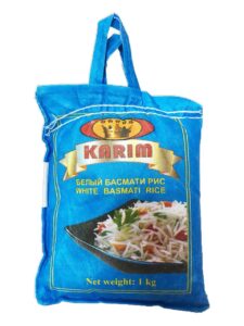 Рис Басмати длиннозерный непропаренный Karim, 1 кг Индия